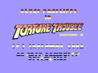 Creatures 2: Torture Trouble title screen for Commodore 64